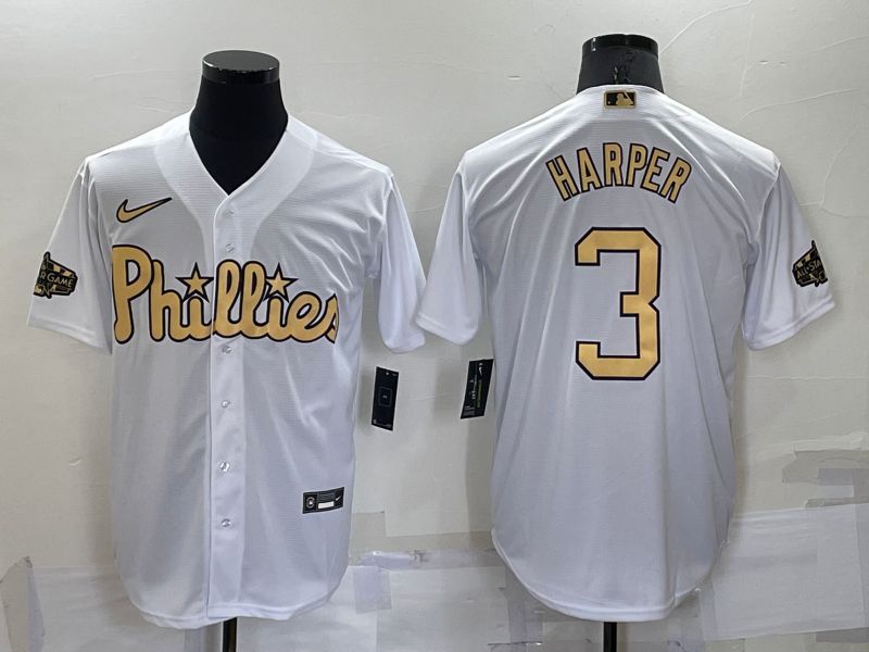 Men Philadelphia Phillies #3 Harper White 2022 All Star Nike MLB Jersey->philadelphia phillies->MLB Jersey